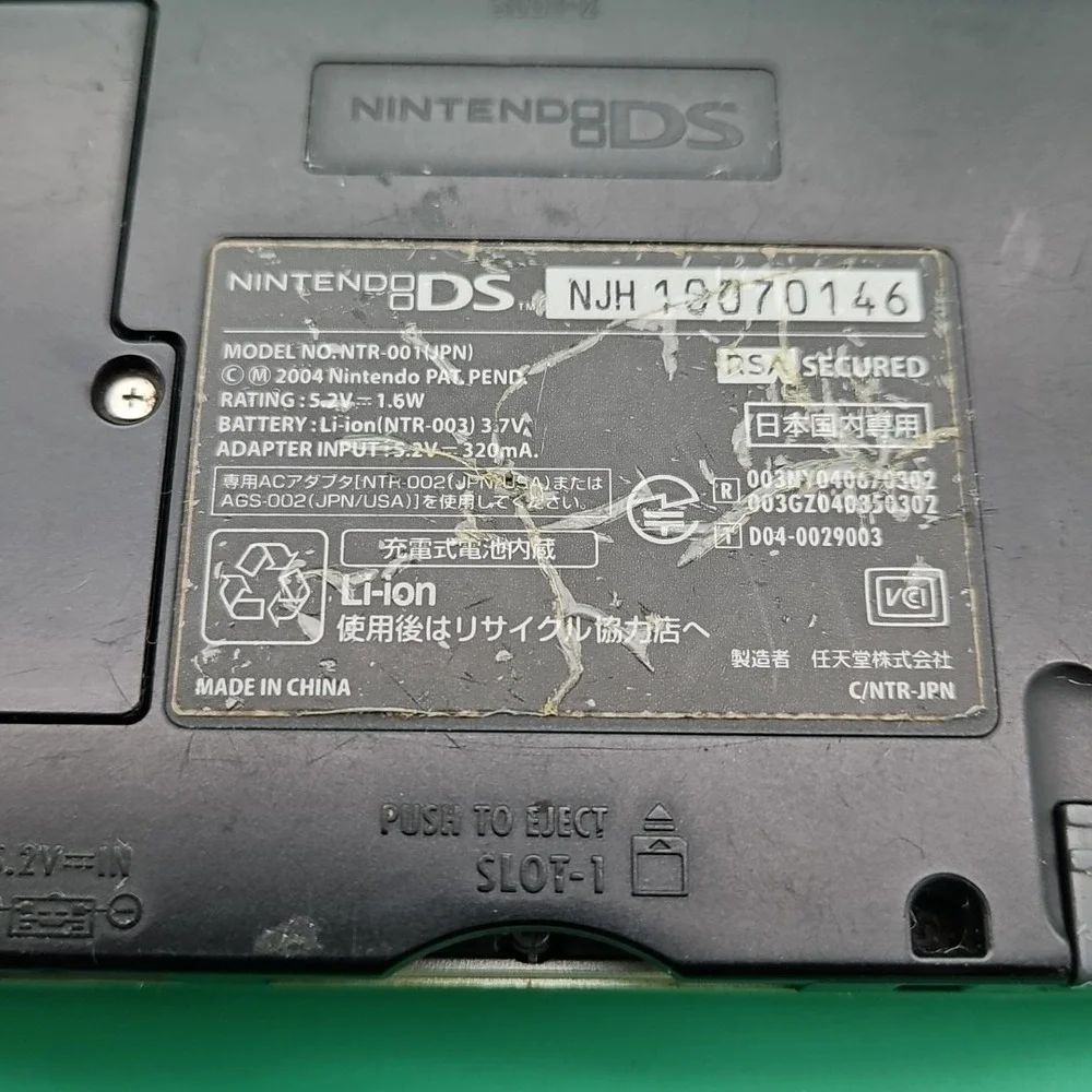 Nintendo DS Original NTR-001 Japanese Console Silver Tested Works‎